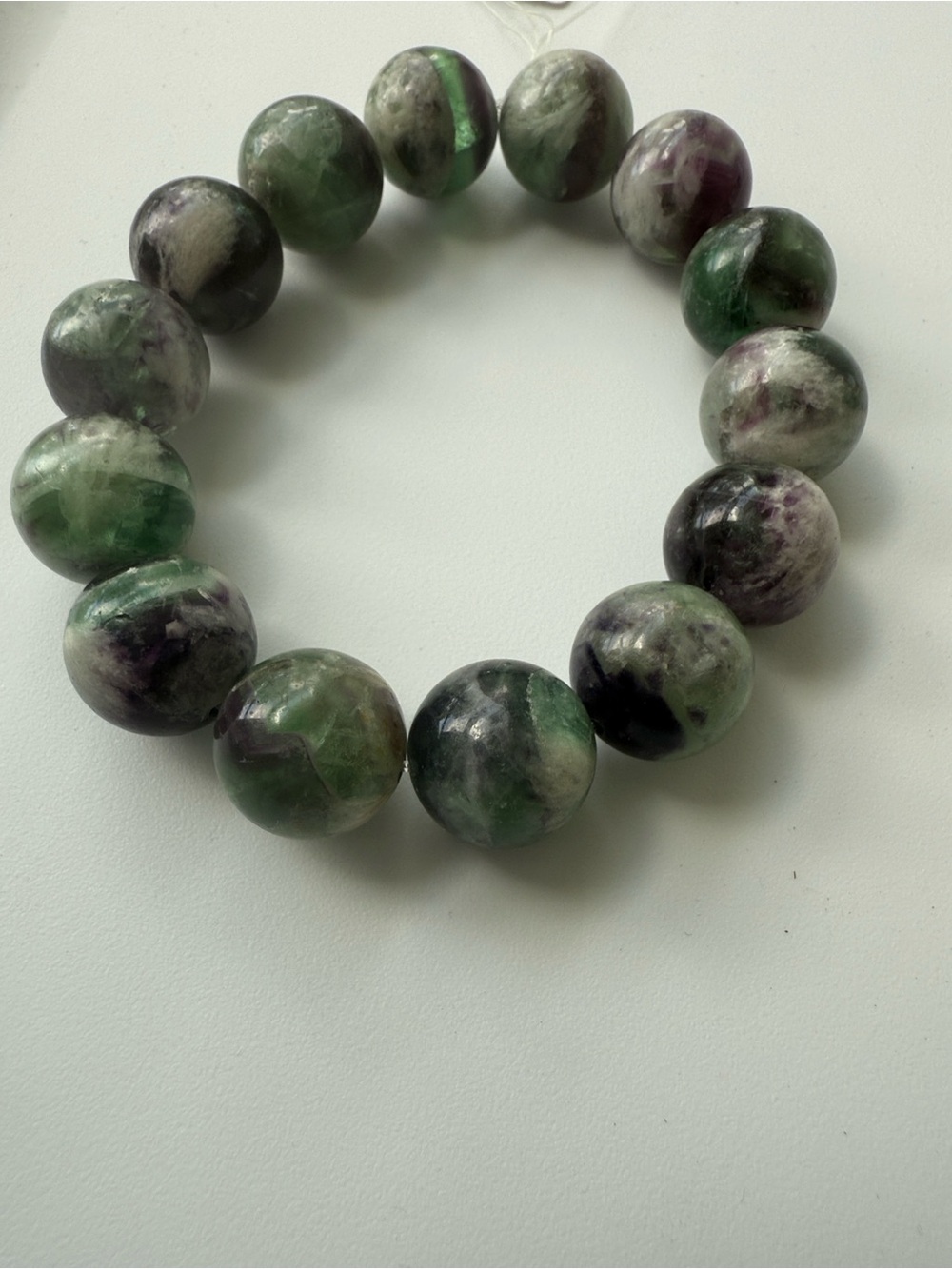 Fluorite Beaded Stretch Bracelet